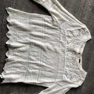 Free people long sleeve lace shirt